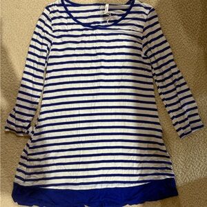Pinkblush Navy and White Striped Top